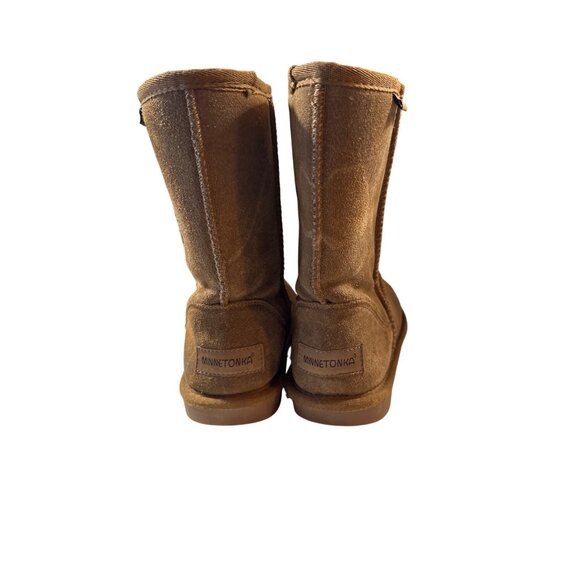 Minnetonka Women's Suede Shearling-Lined Boots Size 6 Brown - Picture 5 of 9